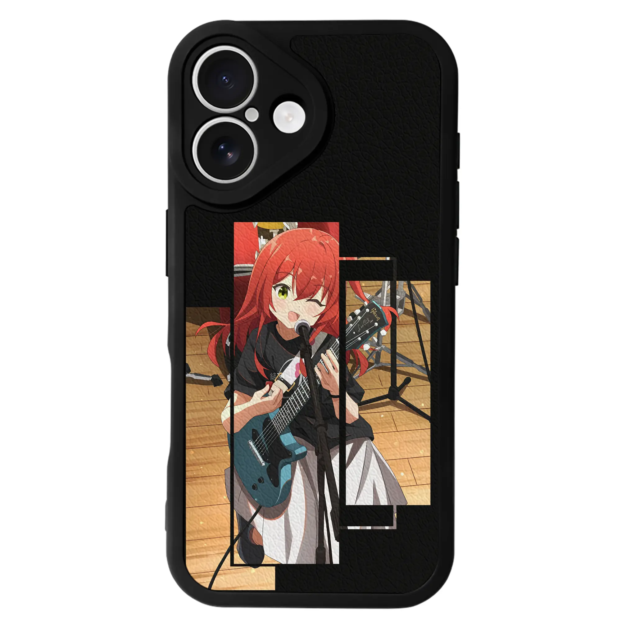 ぼっちざろっく！ グッズ,喜多郁代 - IPhone 16シリーズ対応 ・ シリコンスマホケース ・ レザー調 ・ 高精度フィット ・ 耐衝撃 ・ ワイヤレス充電対応 ・ 精密カット